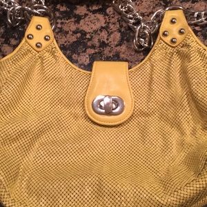 Whiting & Davis Yellow shoulder Bag
